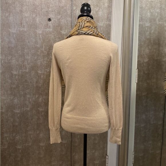 Theory Women's 100% cashmere Cream Cardigan Sweater, M - Picture 6 of 7